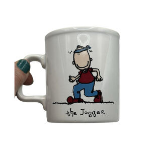 Vintage Kiln Craft Cup Mug The Jogger Staffordshire England Runner Running VTG